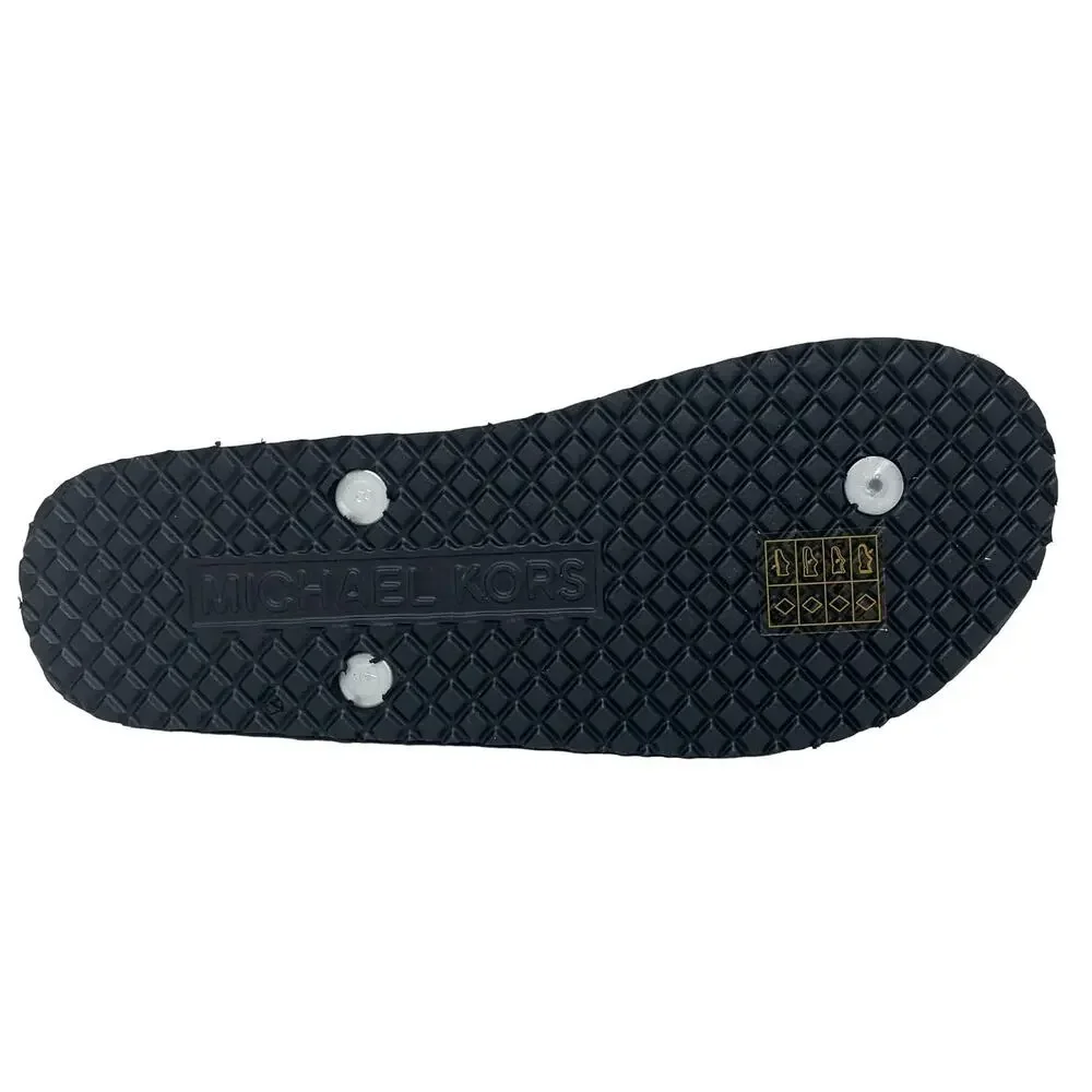 MICHAEL KORS FLIP-FLOP STRIPE EVA BLACK MULTI, 10 (US)